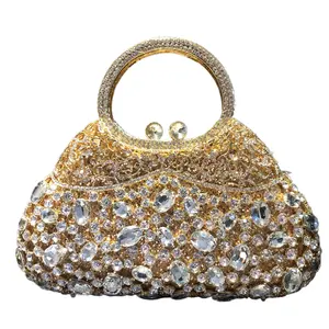品质产品便携钻石水晶手拿包玻璃钻石手提包高档宴会女晚装包