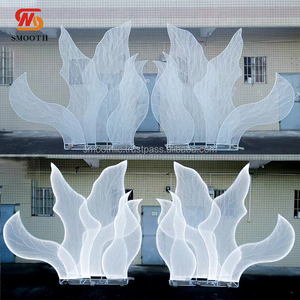 ฉากหลังงานแต่งงานแบบเรียบหรู ตกแต่งด้วยหงส์โลหะขนาดใหญ่พร้อมไฟ LED - Product Image 6