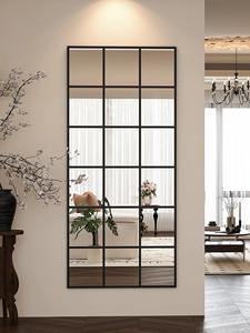 <span class=keywords><strong>Espejo</strong></span> Decorativo de Pared para Sala de Estar, Estilo Francés, Rectangular, con Marco de Hierro Blanco y Negro - Product Image 2