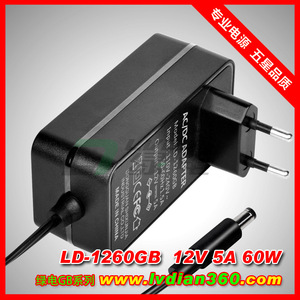 LVDIAN Power <b>Adapter</b> <b>12V</b> 5A 60W DC Output Wall Plug EU UK US Standard - Product Image 5