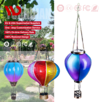 Fabricant de lampes solaires de jardin en forme de montgolfière, spécialisé dans les commandes pour supermarchés, personnalisation flexible, 100 % de précision de livraison