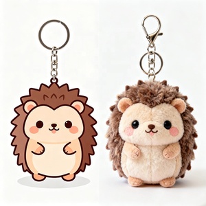 Ciondolo a Forma di <span class=keywords><strong>Riccio</strong></span> Carino, Portachiavi in Peluche Super Morbido e Decorazione per Zaino, Regalo Antistress - Product Image 3