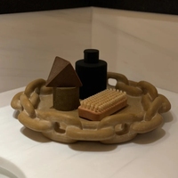 STONEKOCC Prix d'usine, plateau de rangement en marbre naturel sculpté, rétro, en travertin, pour chaîne de gravier, décoration de la maison