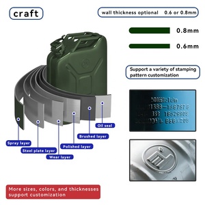 <span class=keywords><strong>Bidon</strong></span> de carburant métallique GalonWW2 pour voiture et <span class=keywords><strong>moto</strong></span>, réservoir d'urgence personnalisable, jerrycan, réservoir de carburant - Product Image 2