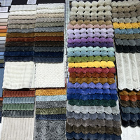 Tissu Velours Bouclé Uni Teint en Fil 100% Polyester Tricoté Chaîne pour Tapisserie de Canapé – Prix Usine