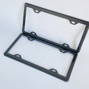 Cadre de plaque d'immatriculation en fibre de carbone 3K twill 100% véritable, finition brillante, avec revêtement transparent résistant aux UV, produit de qualité supérieure - Product Image 3