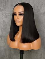 Peluca Bob HD Transparente SDD Liso Extremo 13x4 4x4 de 18 Pulgadas, 250% de Densidad, con Notas Decoloradas, Cabello Chino