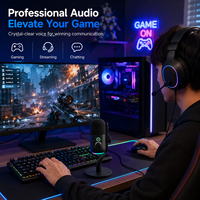 Microphone à condensateur USB ARS55 pour PC de jeu, smartphones, ordinateurs portables - Enregistrement, streaming et jeu, support OEM