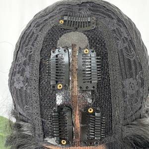 <span class=keywords><strong>Perruque</strong></span> Afro Bouclée Synthétique Naturelle avec Dentelle Transparente et Sangles Ajustables, Demi-<span class=keywords><strong>Perruque</strong></span> Sans Colle pour Coiffure Protectrice - Product Image 3