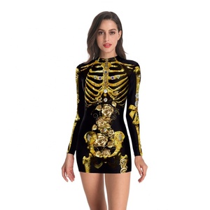 Costume d'infirmière <span class=keywords><strong>zombie</strong></span> d'Halloween, robe courte sexy ajustée pour femme, pour fête costumée - Product Image 3