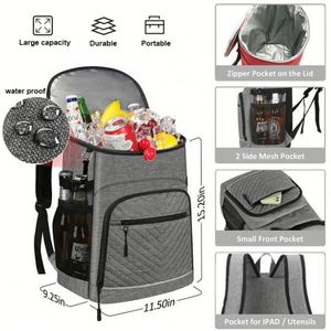 Wholesale Large Capacity Leakproof Backpack Cooler Bag with Custom Logo Fashionable Portable Insulated Cooler for Camping Picnic - Product Image 2