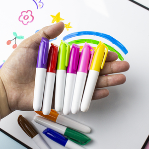 Pennarelli Colorati a Punta Bianca, <span class=keywords><strong>per</strong></span> <span class=keywords><strong>Tessuti</strong></span>, Legno, Metallo, Roccia, Vetro, Plastica, Tela, Materiale Scolastico, Forniture Artistiche - Product Image 1