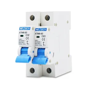 IEC 60898-1 MCB 유형 B C D 곡선 1P 2P 3P 4P 미니 회로 차단기 1-63A B 등급 MCB 스위치