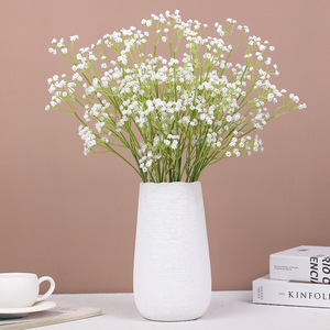 Fleur artificielle Ruilisi Gypsophile à tige unique, violet, rose, blanc, en plastique souple, pour décoration de mariage et de maison - Product Image 3