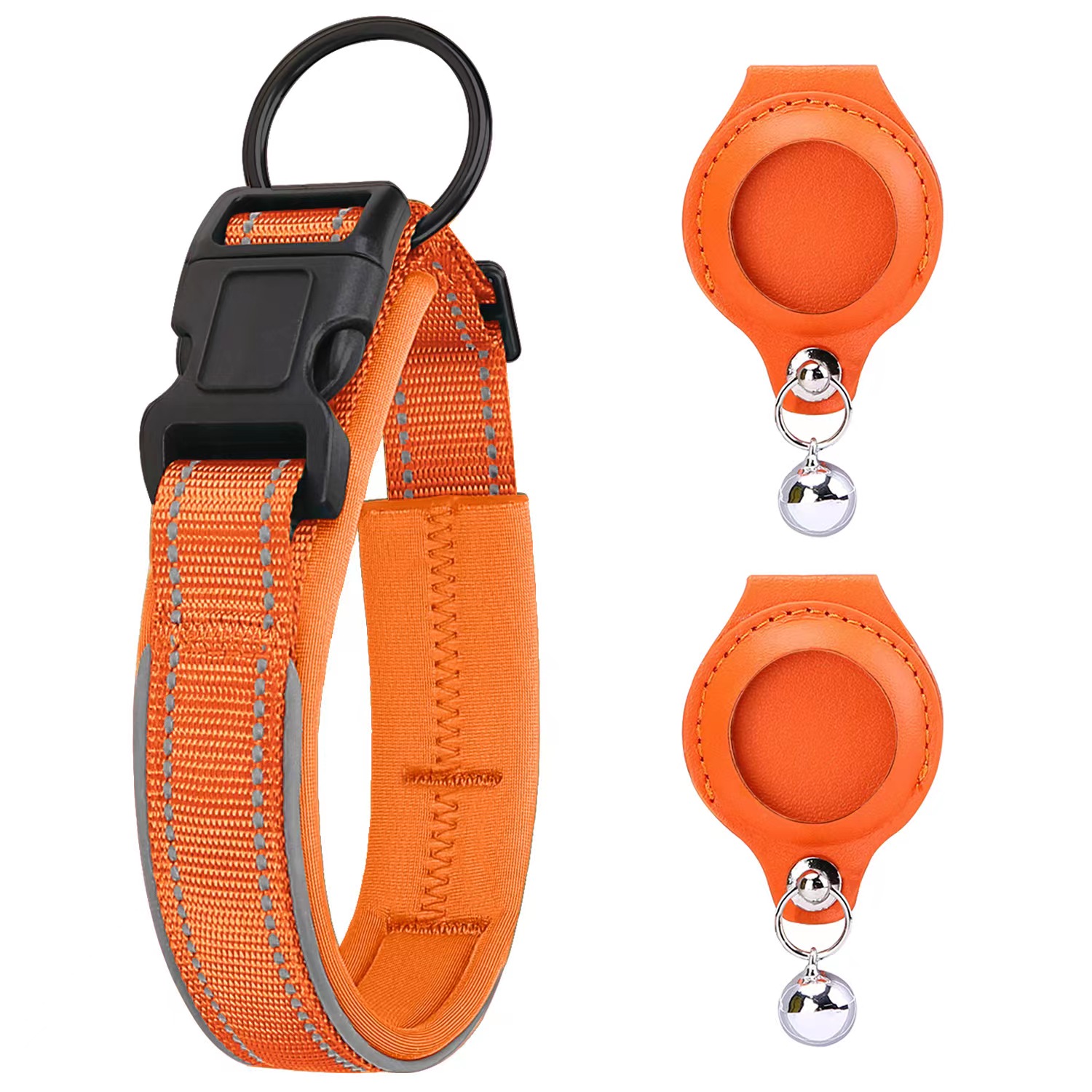 Nice Quality Detachable Dog Collar With Air Tag Hole Multi-Color Nylon&Cotton Pet Accessory For Pet Dog