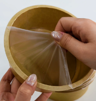 Tazón de Papel Kraft Ecológico de Grado Alimenticio con Laminación Brillante, Estilo Moderno para Carne Fresca, Mariscos y Salmón