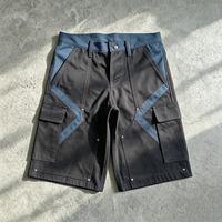 Pantalones Cortos de Lona de Alta Calidad de Marca Street Wear, 360 Gsm, Diseño de Parches, Corte Ajustado, Personalizados