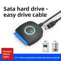 Kabel Adaptor USB 3.0 ke SATA 2-in-1 untuk Konversi Hard Disk Mekanis dan Solid State (Inti Tembaga)