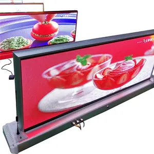 Telhado de táxi digital, display led p2.5 p3 p5 4g wifi gps exterior tela de led