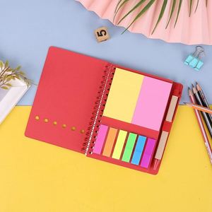 Promotional Eco Friendly Kraft Paper Notebook Recycle Pen A6 Spiral Notebooks Custom With Sticky Note - Product Image 4