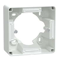 Boîtier 1 position S320762W mat, bornier à vis, plastique, IP21, blanc, compact, série S 89 mm x 89 mm de large x 44,4 mm de profondeur