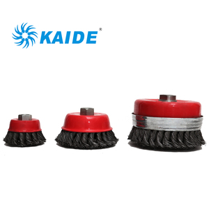 Sikat Kawat Baja Putar dengan Bulu Nilon dan Baja Tahan Karat untuk Pembersihan pada Mesin Gerinda Sudut - Product Image 5