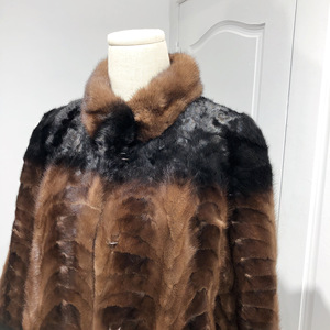 Assurance commerciale, vêtements pour femmes hiver 2023, haute qualité, <span class=keywords><strong>pas</strong></span> <span class=keywords><strong>cher</strong></span>, grande taille, fourrure véritable, manteaux en vison brun pour femmes - Product Image 4