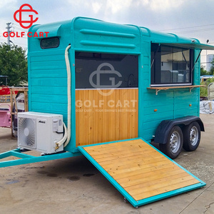 Precio barato Street Mobile Mini Ice Cream Pizza Fast Food <span class=keywords><strong>Van</strong></span> Cart on Wheels Small Food Truck Trailer Horse Trailer para la venta EE. UU. - Product Image 3