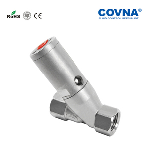 Vanne à siège incliné à actionneur pneumatique COVNA, vanne à piston double effet en acier inoxydable, vannes de régulation de débit pneumatiques - Product Image 4