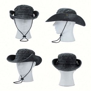 High Quality Vintage Style Custom Fisherman Gorras Wide Brim 100% Cotton Washed <b>Reversible</b> <b>Bucket</b> <b>Hat</b> Climbing Distressed Cap - Product Image 6