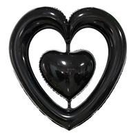 Ballon en forme de cœur surdimensionné 70*75cm, ballon en aluminium en forme de cœur pour la décoration de fête de la Saint-Valentin