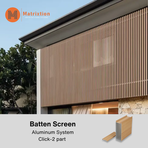 Revêtement mural extérieur en lambris imitation bois en aluminium - Product Image 1