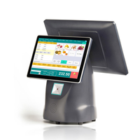 Nouvelle arrivée, double écran, 15,6 pouces, écran tactile FHD 10 points, terminal de point de vente, Intel I3 I5 I7, Windows 10, Android, 80 mm, terminal de point de vente mobile intégré