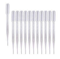 Pipette compte-gouttes de laboratoire en plastique polyéthylène transparent 3ml graduée
