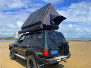 Virgin Wing Factory Price All-Season Car Rooftop <b>Tent</b> LED Light Ladder <b>Waterproof</b> Oxford Fabric Aluminum Hard Double Aluminum Ha - Product Image 4