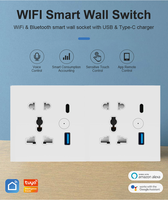 Prise murale USB, norme EU/UK, IP11, garantie 1 an, multiprise, interrupteur intelligent WiFi, protection enfant, télécommande, alimentation