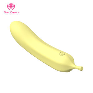 SacKnove New Adults Voll flüssiges Silikon Bananen vibrator 21 Frequenz Aufregende Vibration Vagina Sexspielzeug für Frauen - Product Image 1
