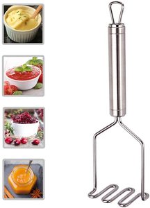 Presse-purée de pommes de terre en acier inoxydable, <span class=keywords><strong>passoire</strong></span> pour aliments pour bébés, presse-fruits - Product Image 3