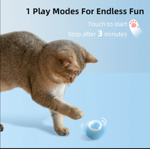 Elektrikli Akıllı USB Şarjlı Kauçuk Sevimli Çevre Dostu İnteraktif Otomatik Dönen Top Akıllı Kedi Oyuncağı İç Mekan İçin - Product Image 3