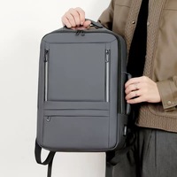 Sac à dos de voyage extensible grande capacité en PU imperméable, antivol, pour ordinateur portable, idéal pour le bureau et les affaires