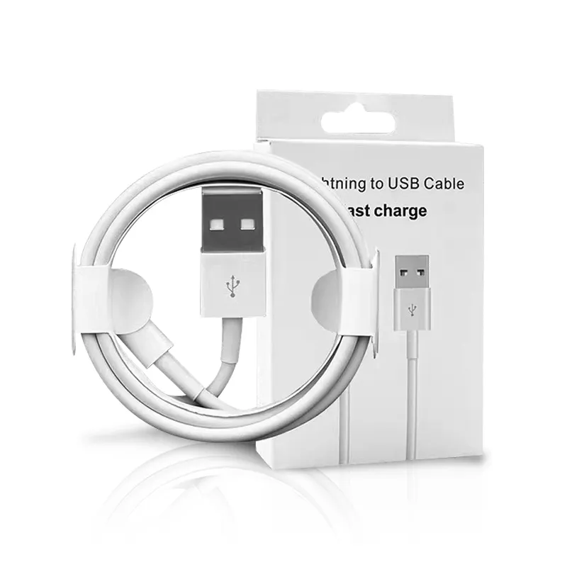 Wholesale Price 3ft 6ft 10ft Lighting Cable Fast Charging Usb Data Cable Origin For IPhone 7 8 5w Charger