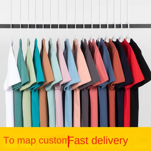 Camisetas de Algodón Grueso con Estampado Gráfico Personalizado al por Mayor para <span class=keywords><strong>Hombre</strong></span>, Estilo Casual, Fibra de Bambú, Serigrafía Lisa - Product Image 4