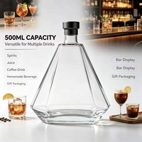 Bouteille à liqueur en verre rechargeable, personnalisable, étanche, avec design estampé à chaud