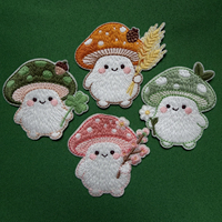 Patchs brodés autocollants mignons en forme de chat, autocollants de chaton de dessin animé pour la décoration de vêtements, sacs à dos et chapeaux, en stock