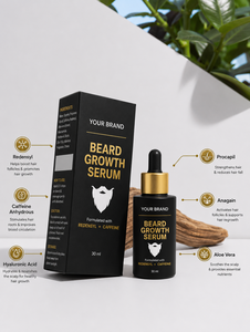 Sérum liquide pour la croissance de la barbe pour hommes, marque privée, pour une barbe plus fournie et des racines de barbe plus fortes, 30 ml - Product Image 5