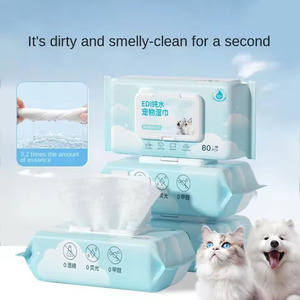 Lenços Umedecidos para Animais de Estimação Não Irritantes e Ecológicos, Lenços Umedecidos Redondos para Reduzir Manchas de Lágrimas - Product Image 4