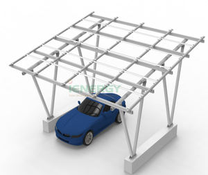 Montage solaire d'abri de voiture pour chargeur de voiture électrique avec station d'alimentation solaire Stations de charge d'abri de voiture DV EV montées au sol - Product Image 1