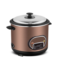 Cuisinière à riz électrique 1,8 L couleur personnalisée, corps en acier inoxydable coloré, couvercle en verre, pot antiadhésif, cuisson du riz, maintien au chaud, OEM