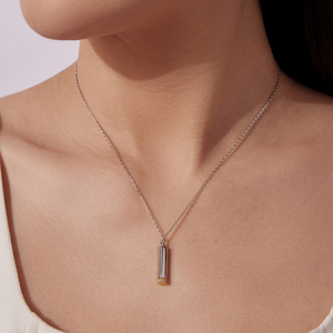 Collar colgante minimalista con circonitas cúbicas redondas chapadas en oro de 18 quilates, cadena tipo caja, unisex, para uso diario. - Product Image 6