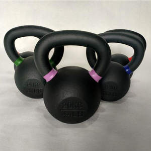 Ensemble de kettlebell en fonte écologique équipement de gymnastique de style dur solide unisexe à usage domestique musculation squat entraînement de la hanche - Product Image 4